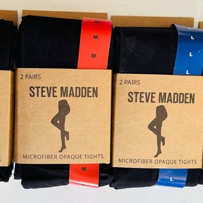 Steve Madden Women's Microfiber Opaque Tights 2 Pairs Size: S.M.L.XL